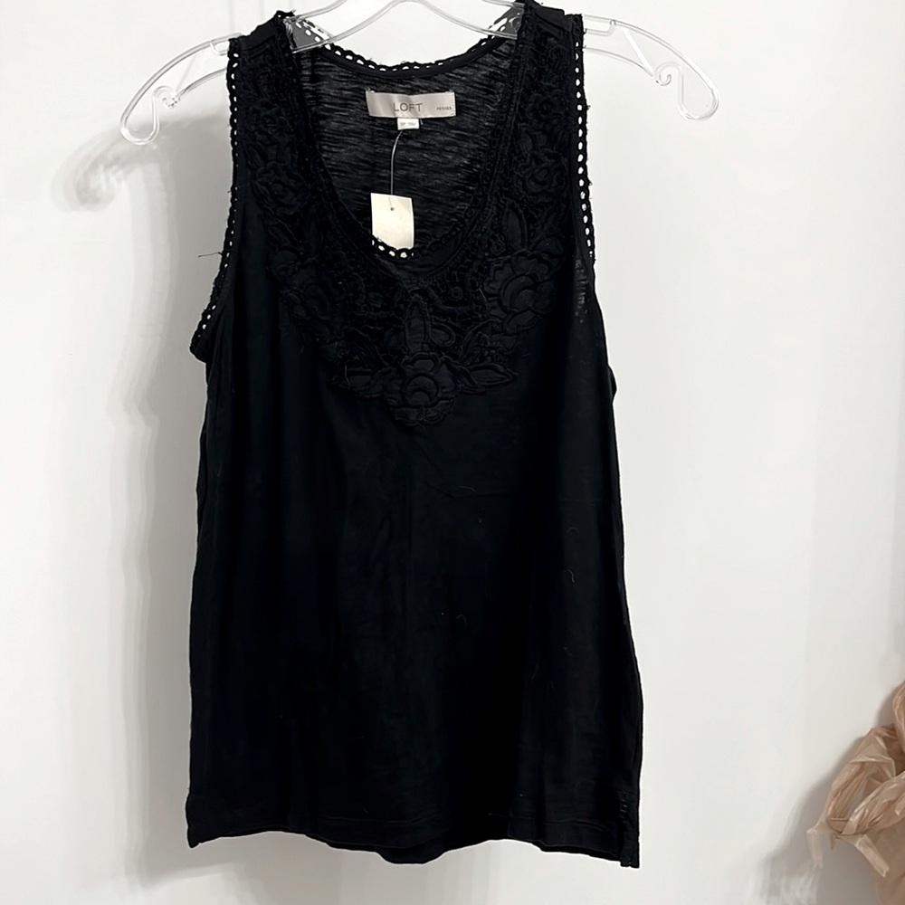 Loft black sleeveless top